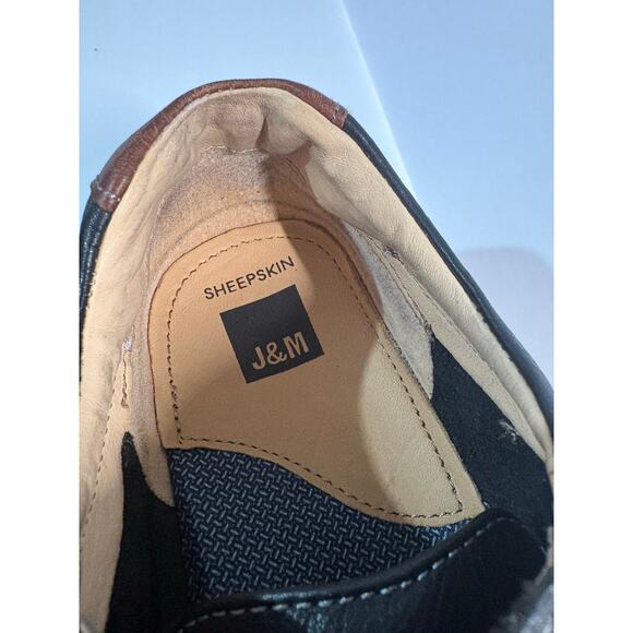 J&M Men’s Black Leather Lace-Up Shoes Size 12M Sheepskin Lined Comfort Sole main image 8